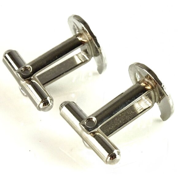 Small Vintage Equestrian Cufflinks Horse Head in Horseshoe - Picture 2 of 2